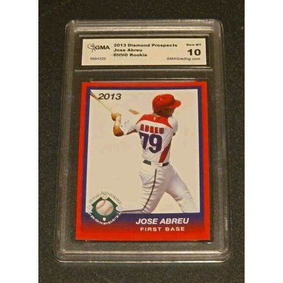Jose Abreu 2013 Diamond Prospects RC GMA Graded With A Gem Mint 10 - Picture 1 of 2